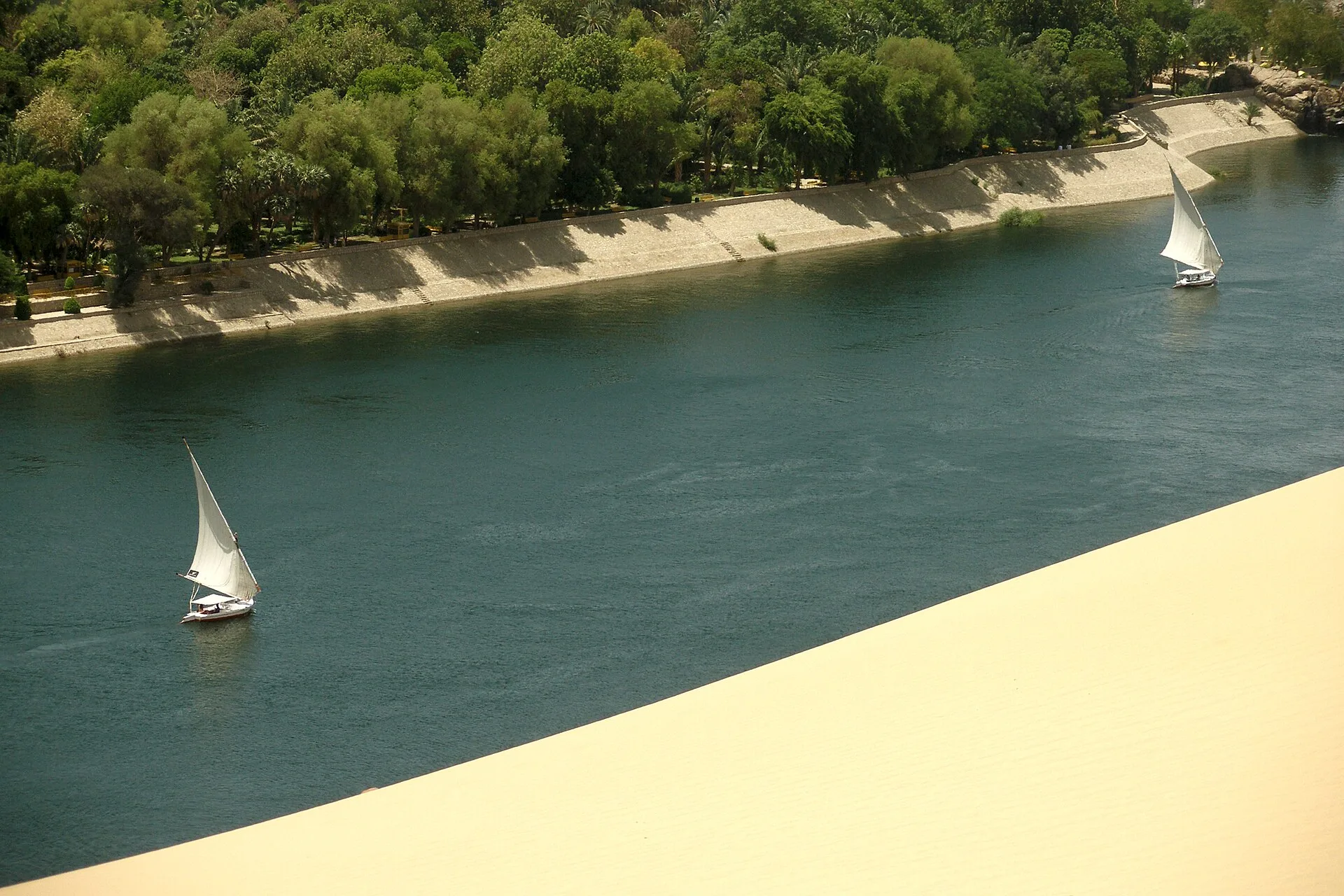 Feluccas on the Nile at Aswan