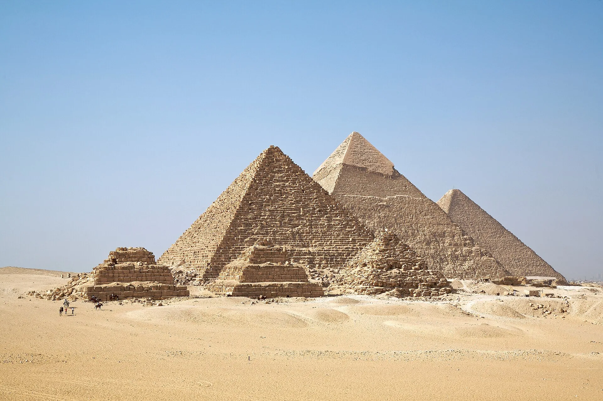 The three pyramids of Giza
