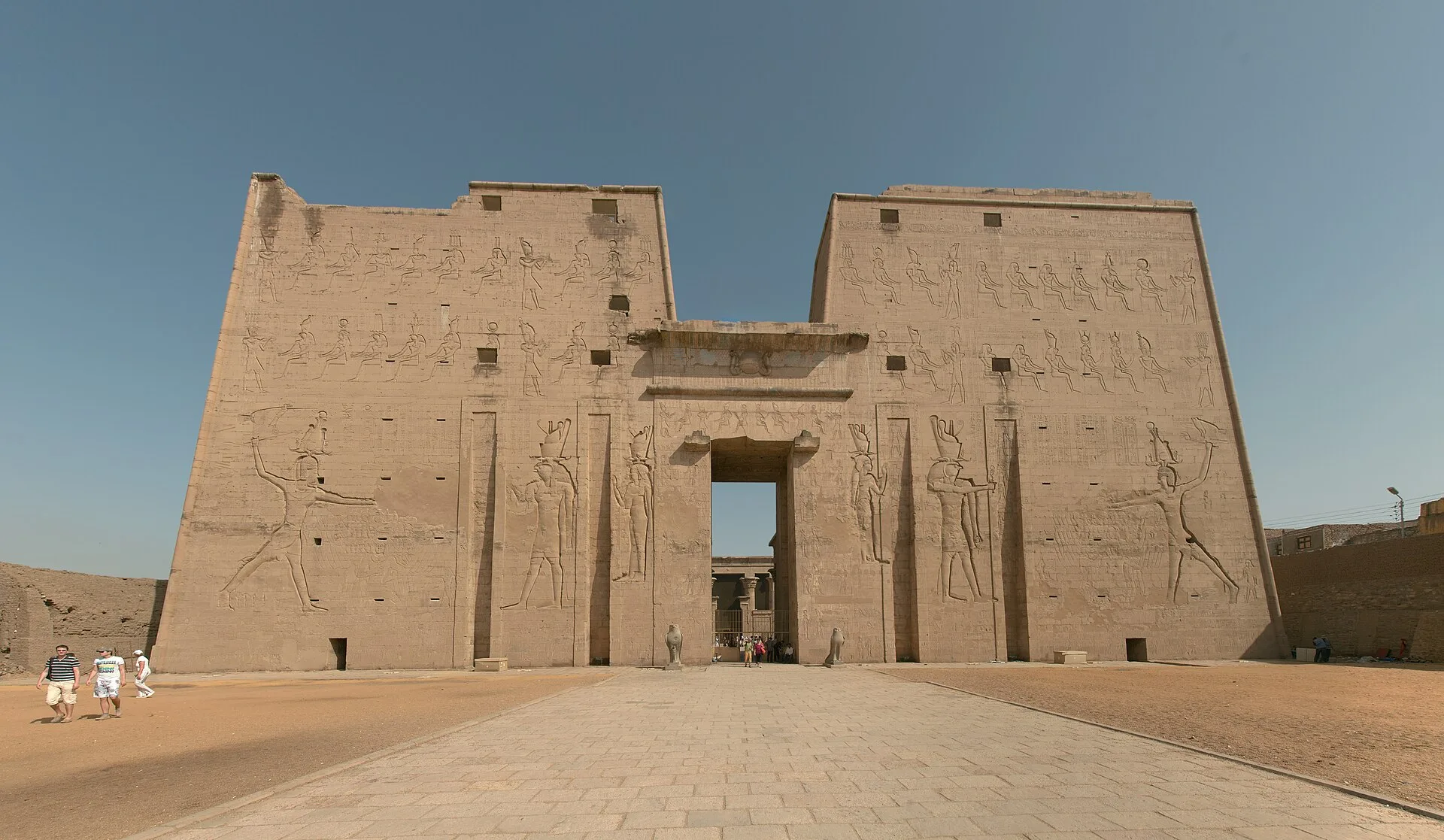The pylon of the Temple of Horus at Edfu