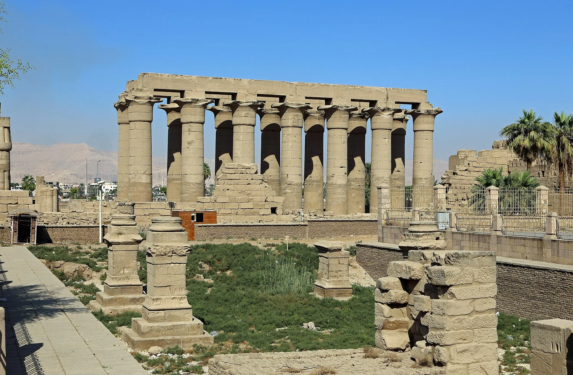 The grand colonnade of Amenhotep III at Luxor Temple