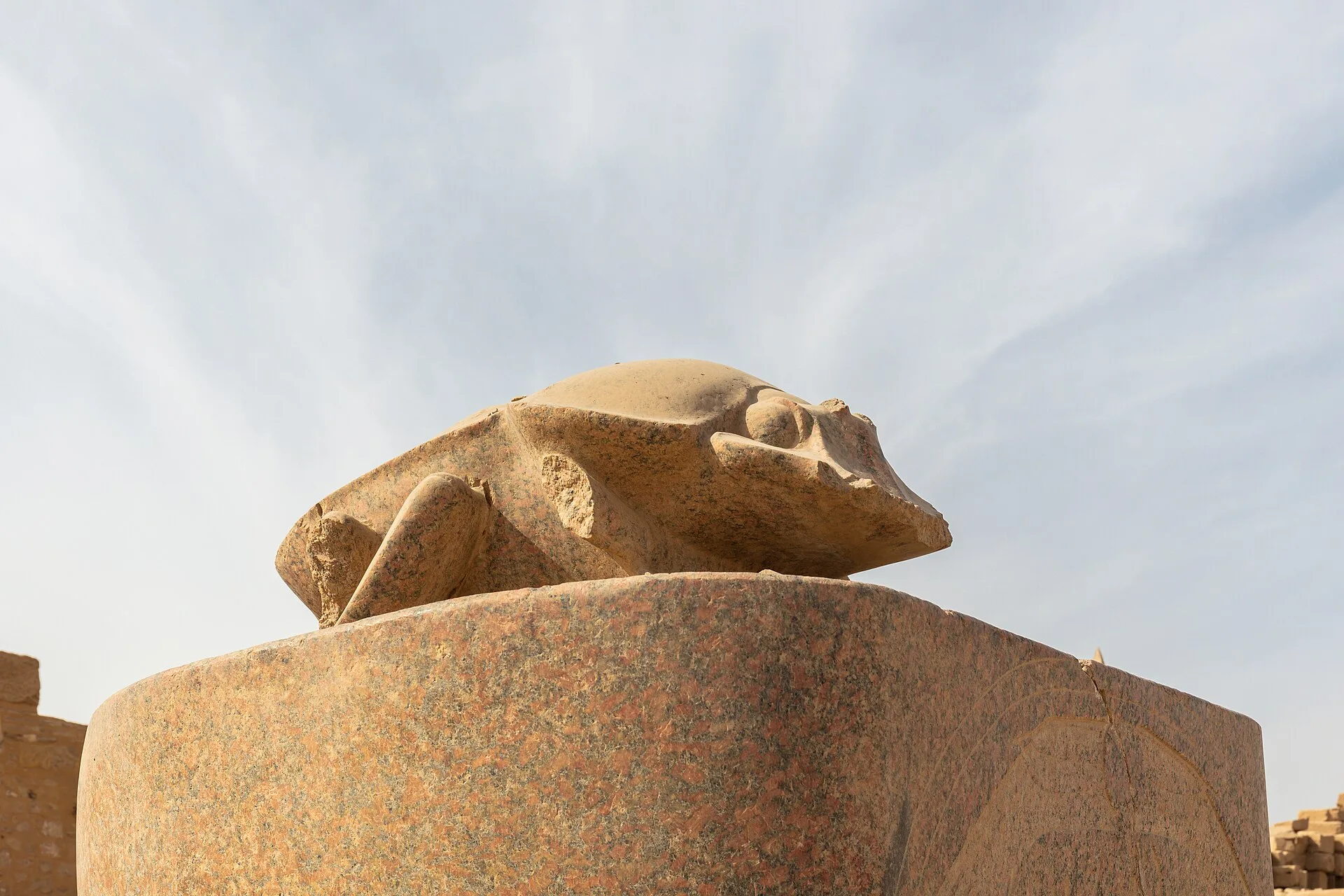 Great hypostyle columns of the Karnak Temple complex in Luxor