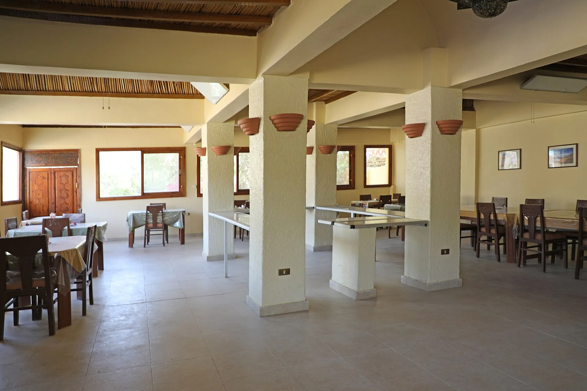 Inside the restaurant of International Hot Spring Hotel