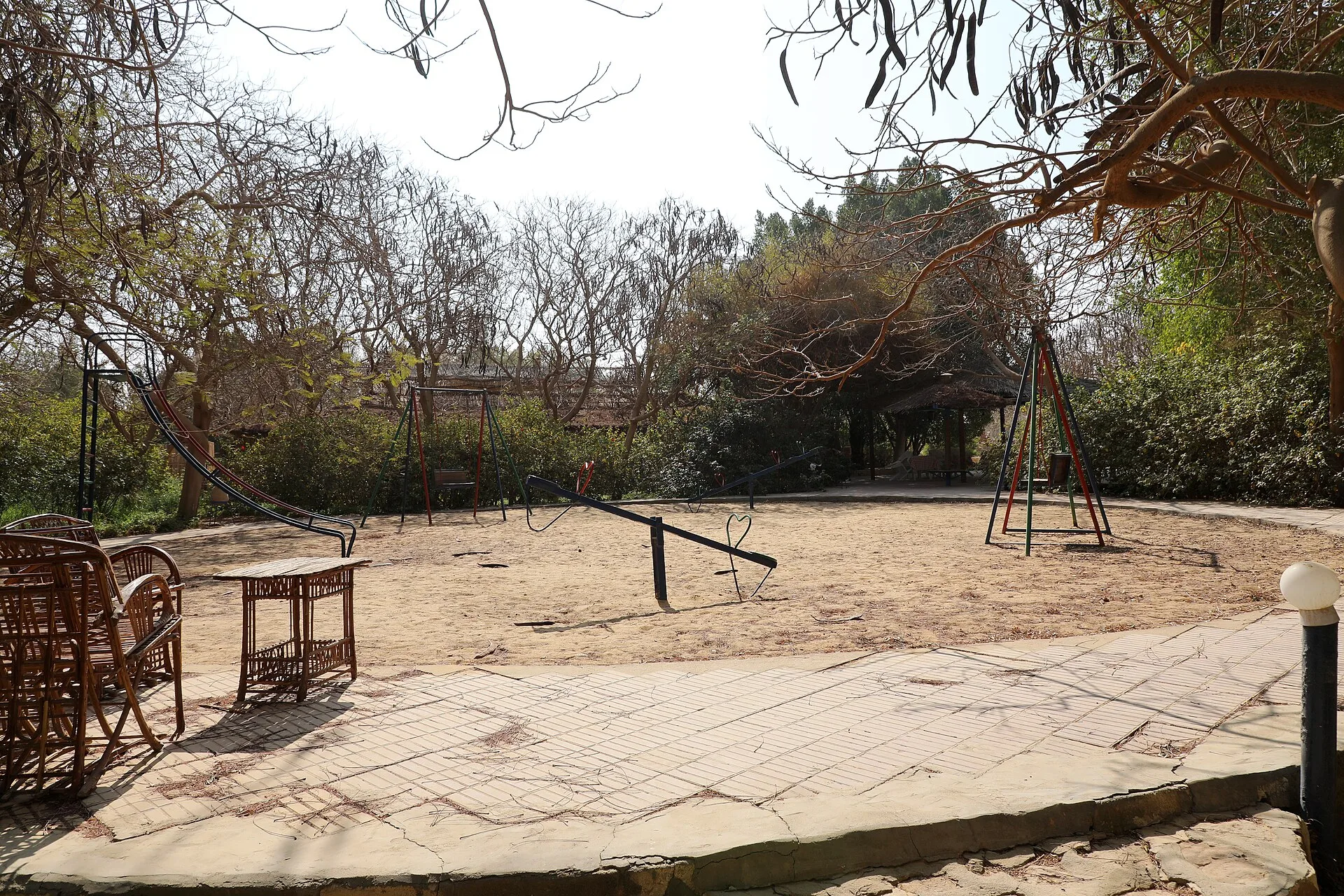 Children's playground at International Hot Spring Hotel, El Bawiti