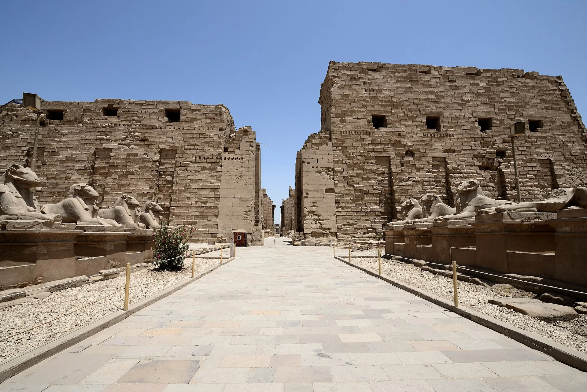 Ancient columns and ruins of the Karnak Temple complex in Luxor