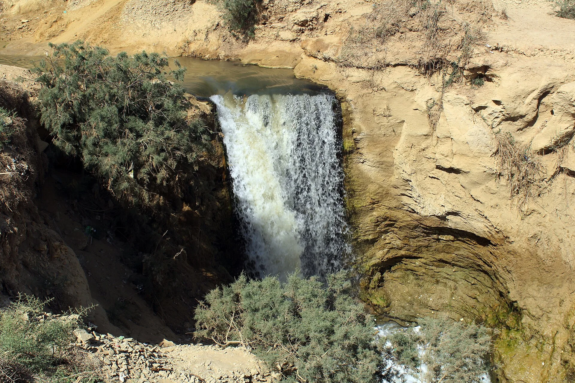 The waterfalls of Wadi El Rayan protected area in Fayoum, Egypt
