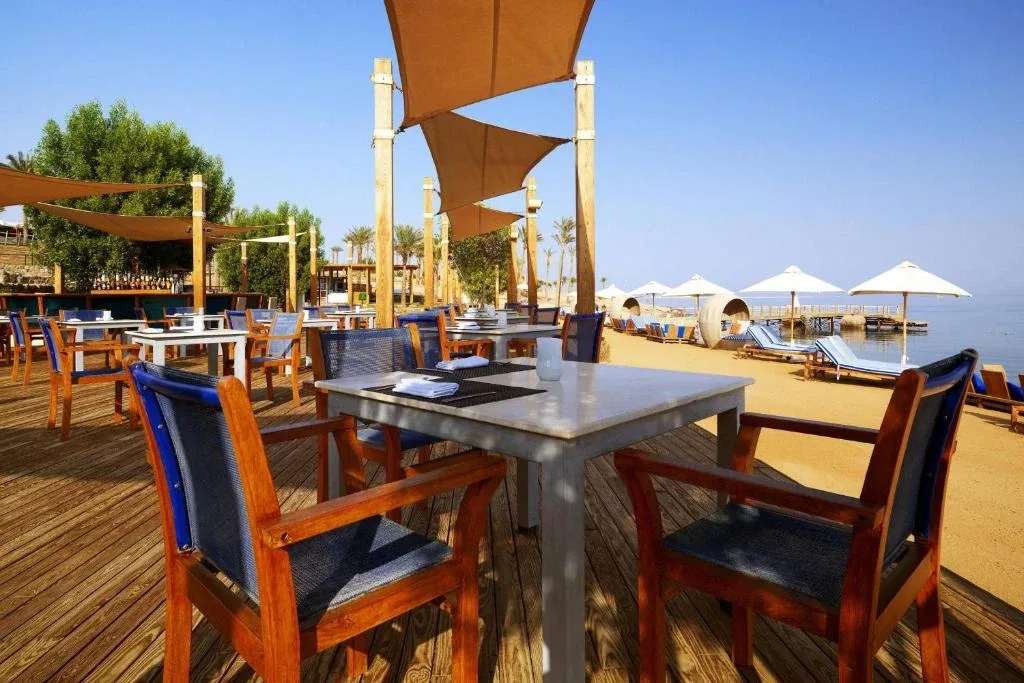 Beachfront restaurant terrace